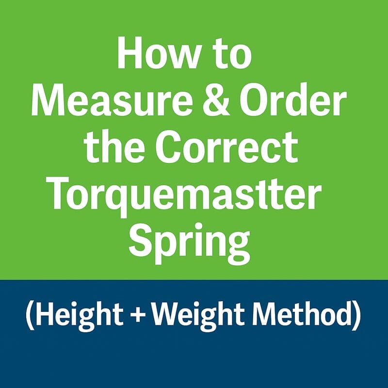 How to Order the Correct Torquemaster Spring