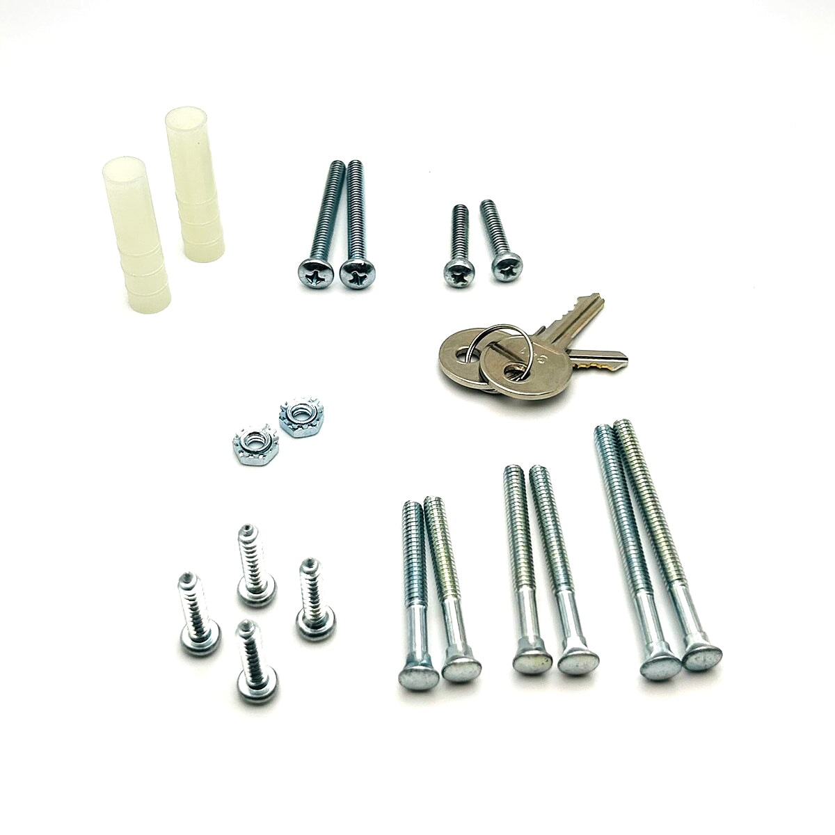 Keyed garage door handle with adjustable fit for 3/4 inch to 2 inch thick doors