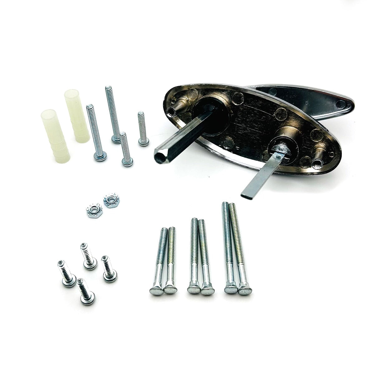 Garage door L handle lock kit for manual locking system on sectional doors