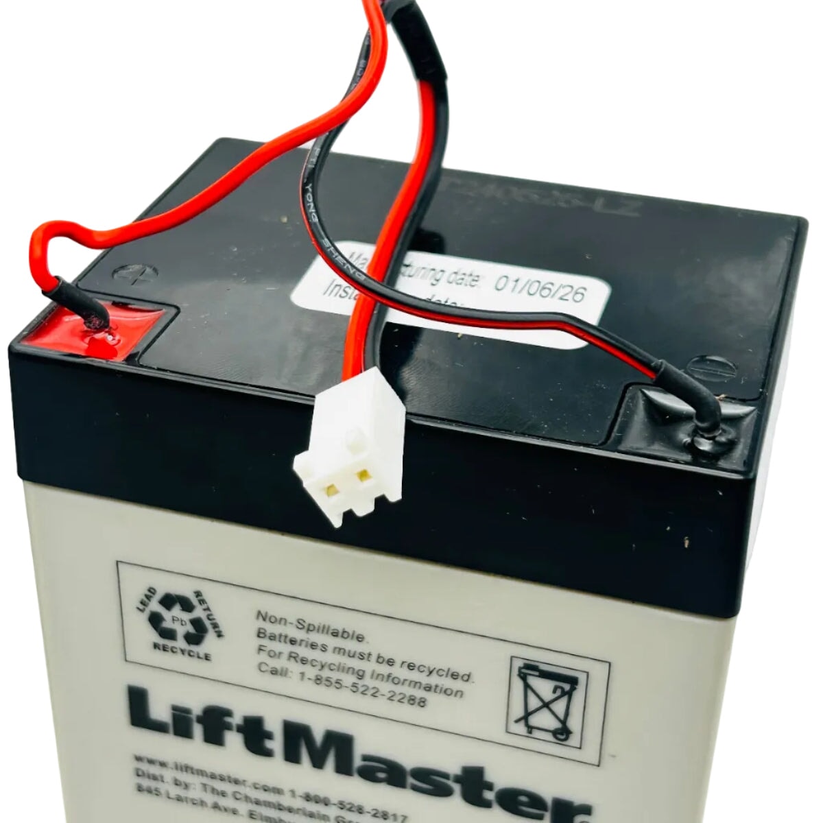 LiftMaster 41B591 dual battery set for 475LM standby power system replacement