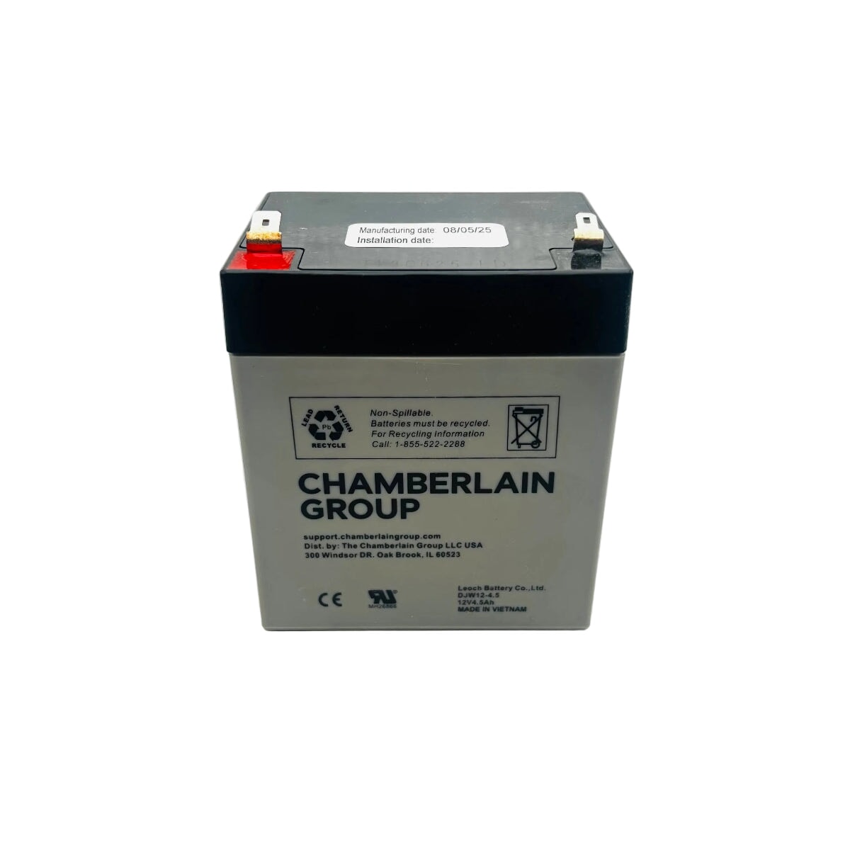 LiftMaster 485LM garage door opener backup battery 12V 5Ah replacement