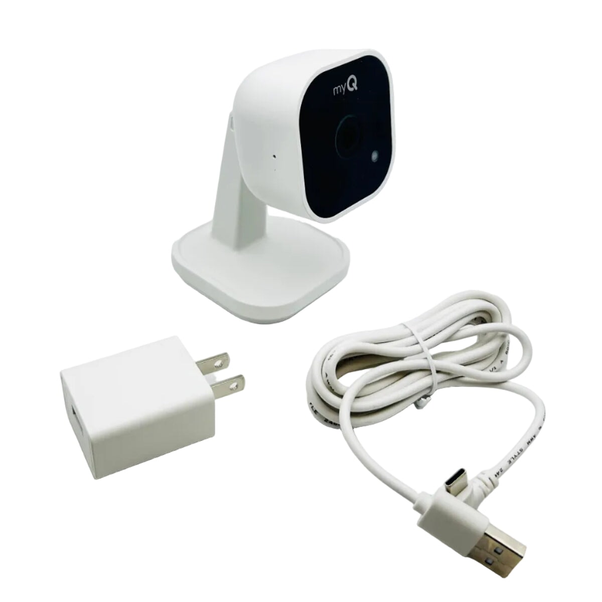 myQ smart garage camera mounted on opener with magnetic base and wide angle view
