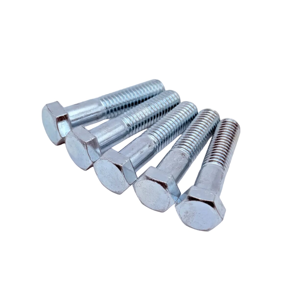 Zoomed-in hex bolt showing thread spacing and head structure for secure fastening