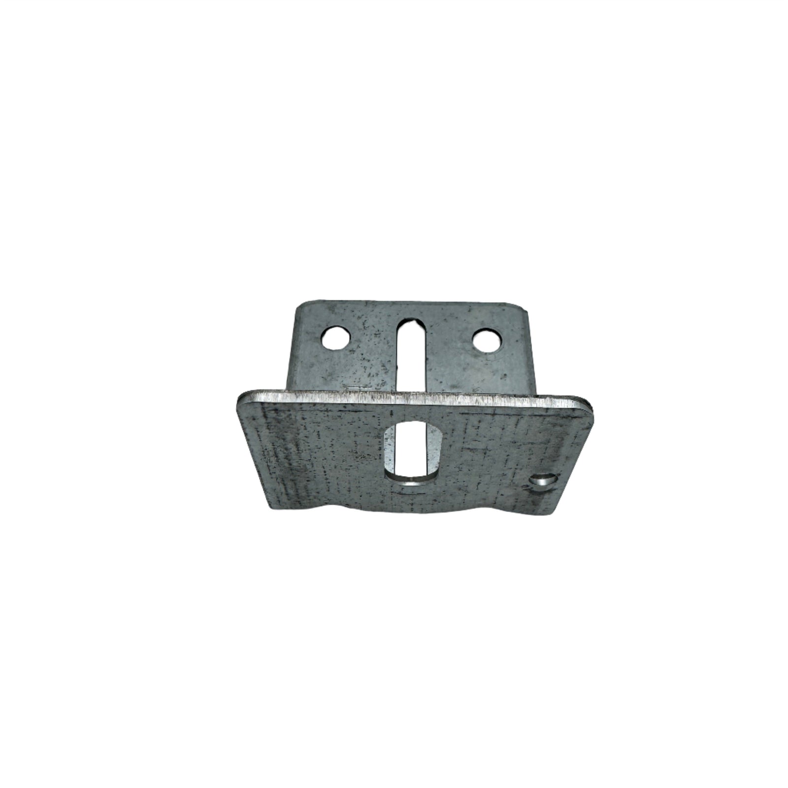 Top view of a heavy-duty jamb bracket for garage doors