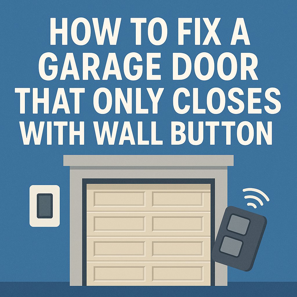 How to Fix a Garage Door That Only Closes with Wall Button