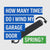 How many times do I wind my garage door spring