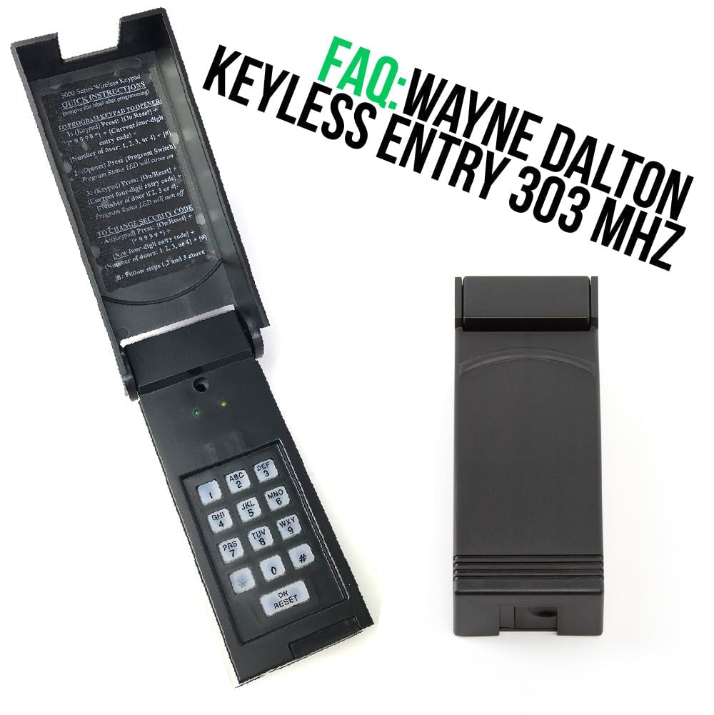 Wayne Dalton Wireless Keyless Entry FAQ