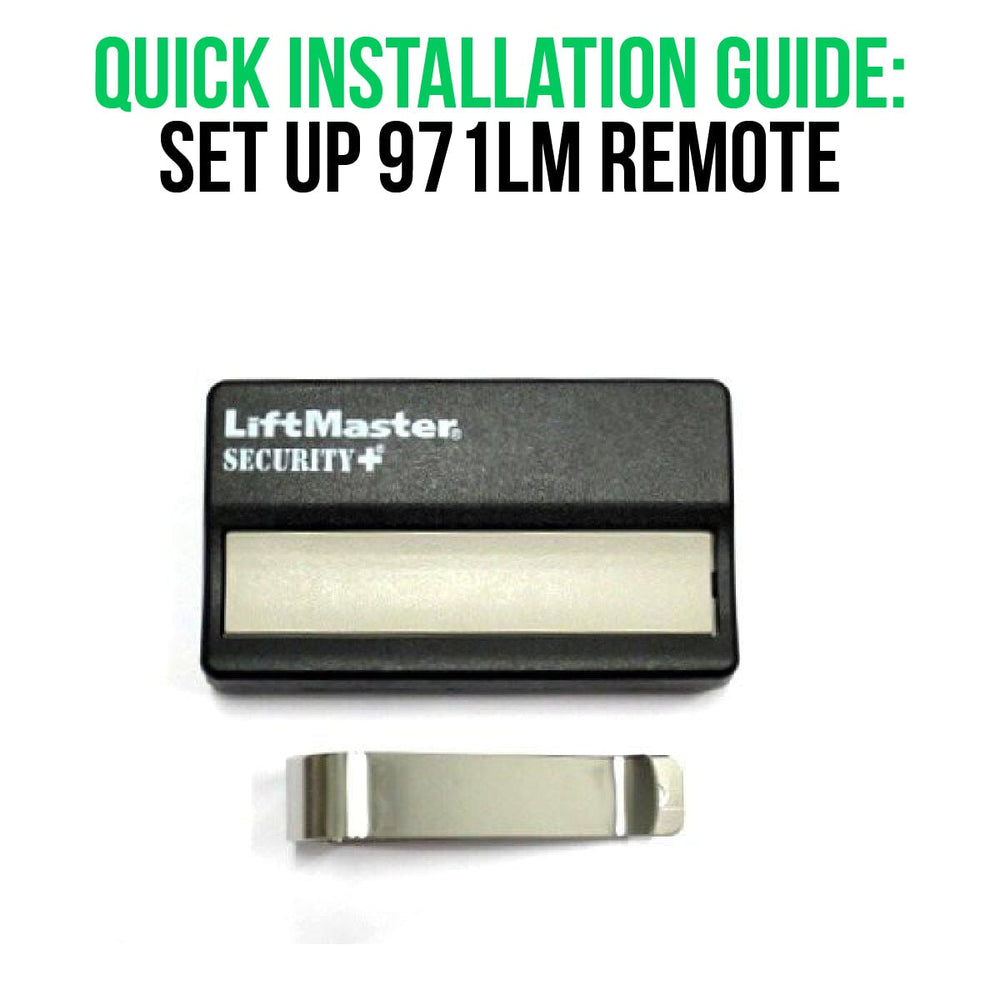 971lm Remote Set Up Your 971LM Liftmaster Remote: Quick Installation Guide ...