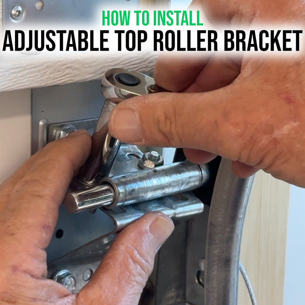 Installing a junior adjustable top roller bracket on a garage door – DIY step-by-step guide