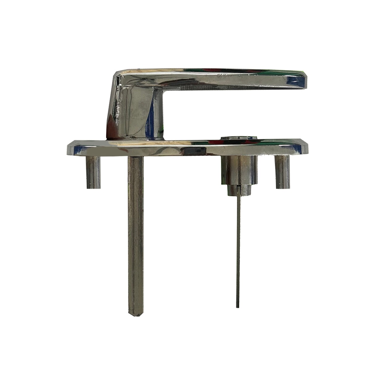 Universal garage door keyed handle replacement with adjustable spacer fit and hardware included