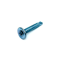 #8 x 1 inch self-drilling modified truss head screw zinc coated steel Tek screw