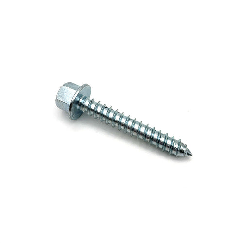 Single zinc lag screw with a 5/16-9 thread and 2-inch length