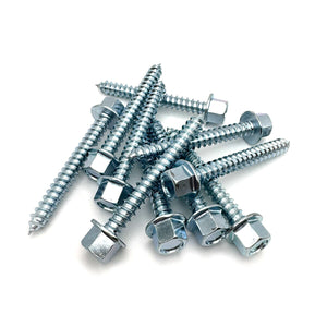 Bulk arrangement of zinc lag screws with precise 5/16-9 threading, each 2 1/2" long, suited for heavy-duty fastening in garage door construction