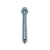Vertical orientation of a 2 1/2'' zinc lag screw, emphasizing its length and threaded shaft