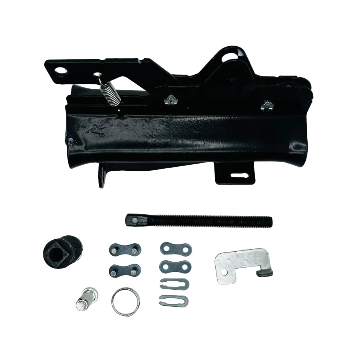 Garage door opener trolley connecting door arm to belt drive carriage system