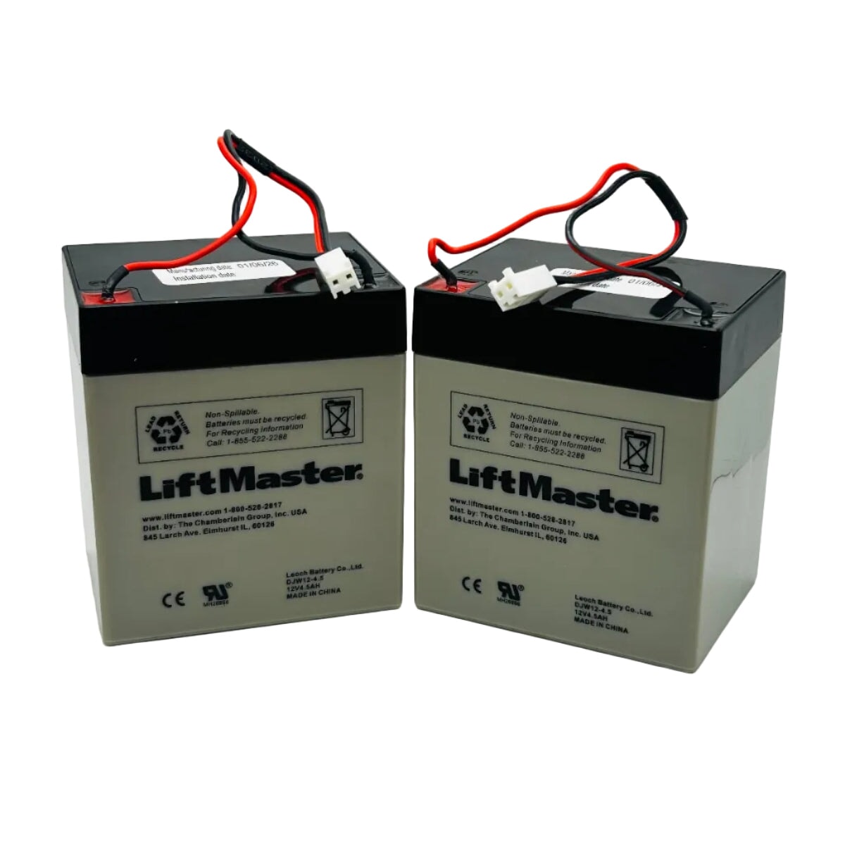 LiftMaster 41B591 battery replacement set for 475LM EverCharge garage door opener