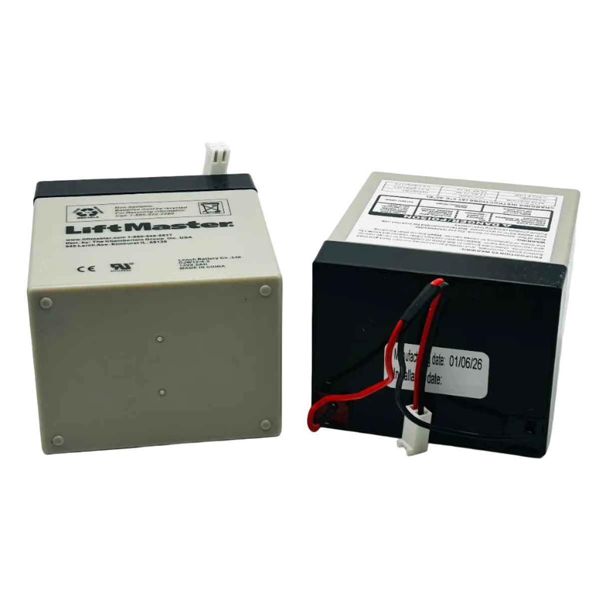 LiftMaster 41B591 battery replacement set for 475LM EverCharge garage door opener