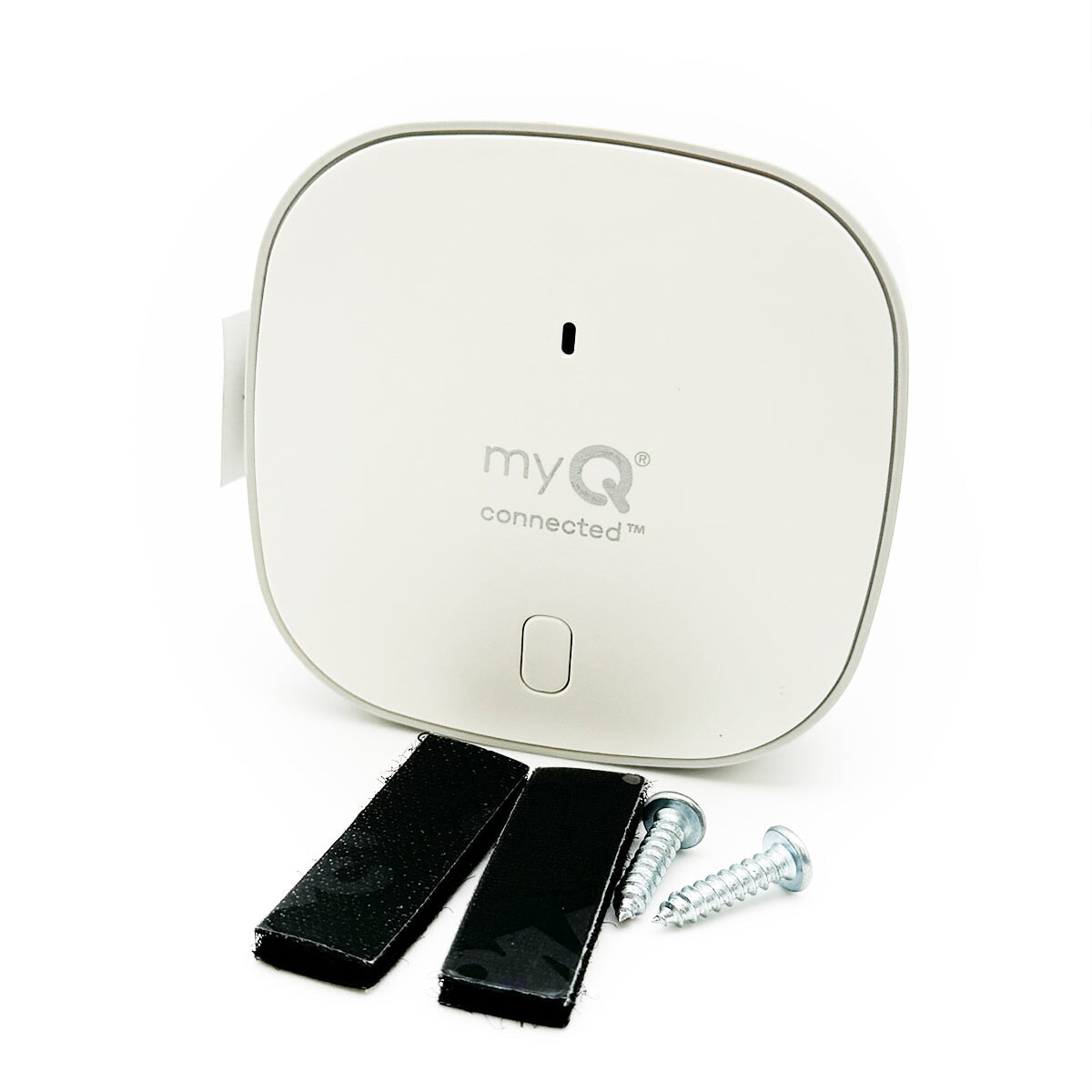 LiftMaster 821LMC-SENSOR hub with myQ logo in white.