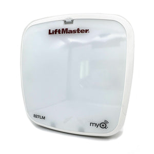 Front view of the LiftMaster 827LM myQ Remote LED Light in white