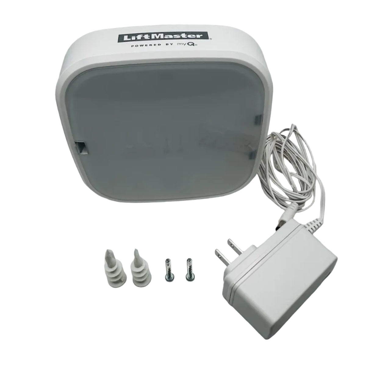 LiftMaster 837LM LED garage light mounted on ceiling providing bright illumination