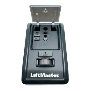 LiftMaster Wi-Fi Wall Control Panel showing the motion sensor and buttons