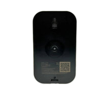 Black electronic device with a QR code on a white background