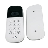 Wireless garage door keypad with video camera and motion detection for myQ system