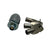 Garage door cam lock cylinder with multiple keys, side view