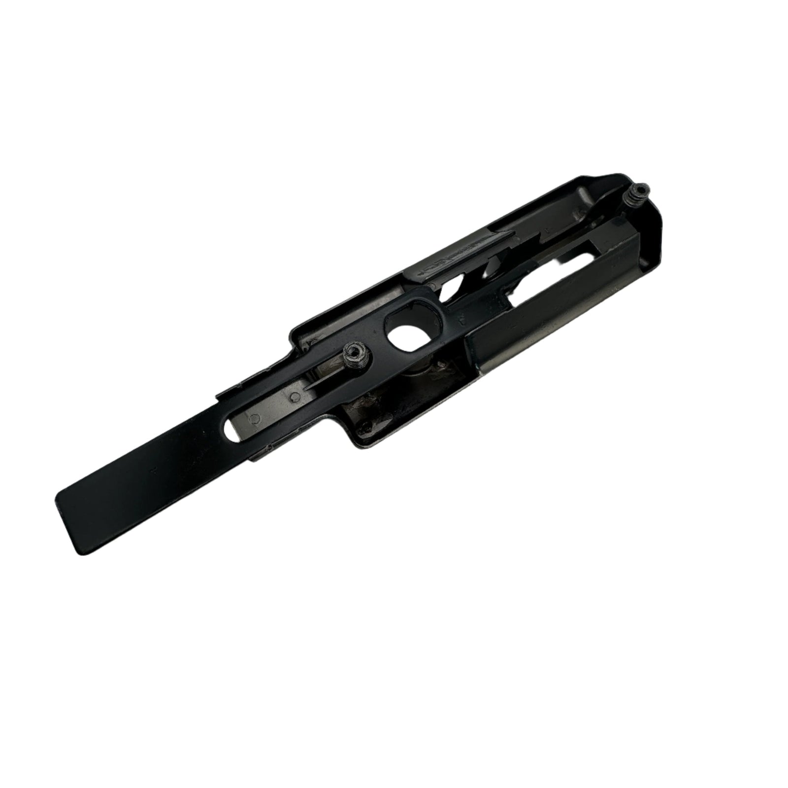 Garage door mini lock mechanism, close-up