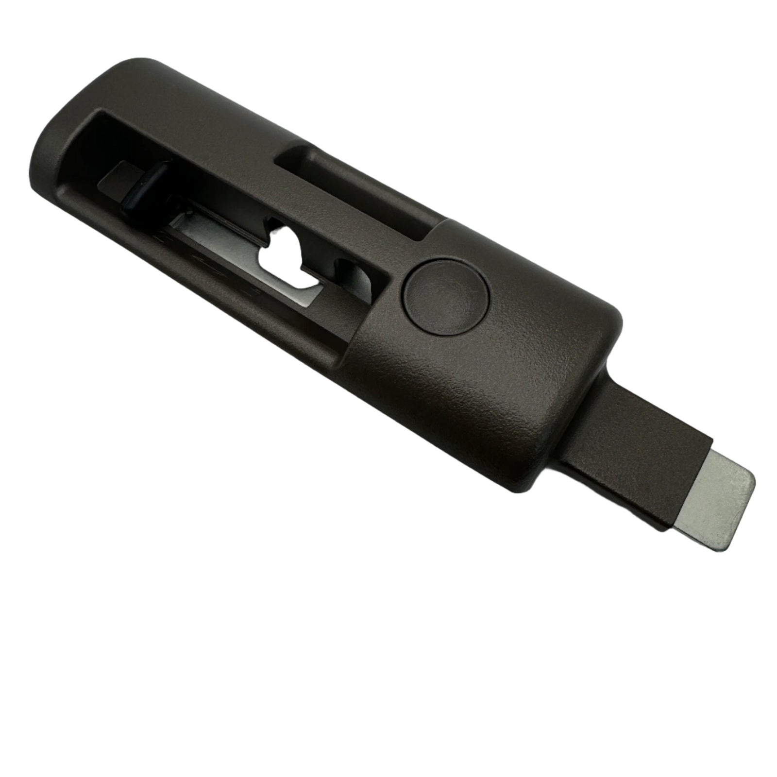 Universal Die-Cast Mini Lock with 2-hole round design, side view