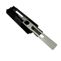 Universal Die-Cast Mini Lock 2-Hole Round Curtain, side angle view