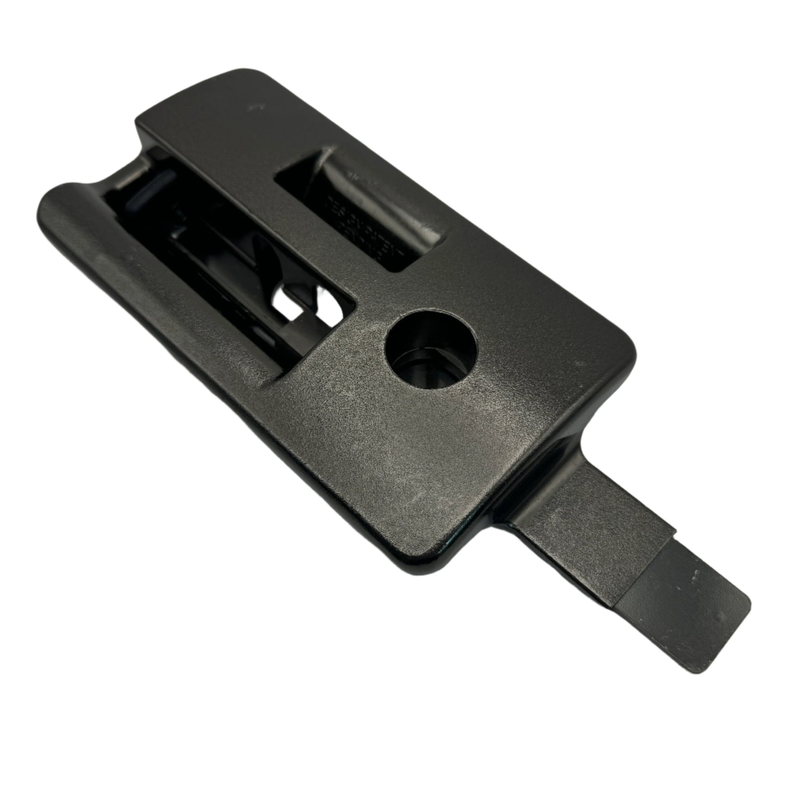 Die-Cast Mini Lock for garage doors, angled top view