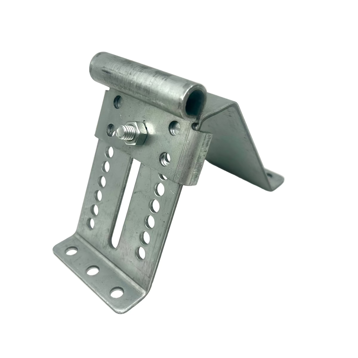 Heavy duty adjustable top bracket for sectional commercial doors