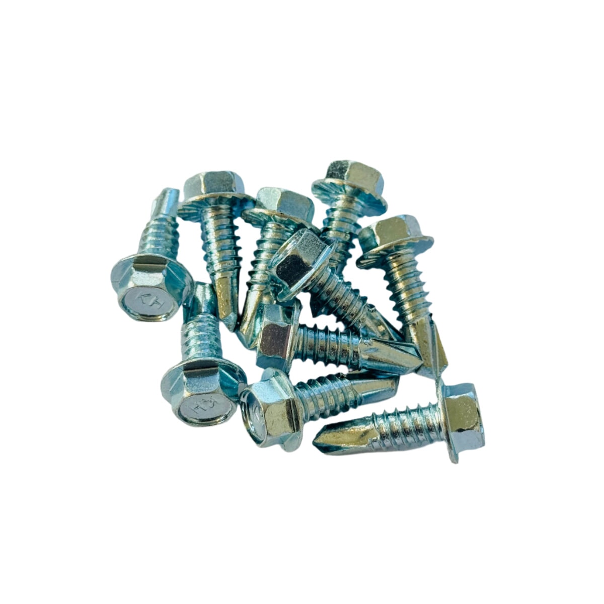 10 pack 5/16-12 x 1 inch self-drilling tek screws zinc plated steel