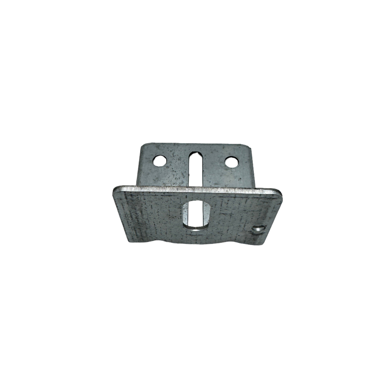 Top view of a heavy-duty jamb bracket for garage doors