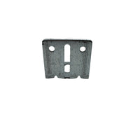 Garage door jamb bracket - view of attachment holes