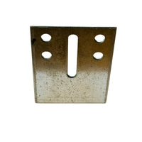 #5 garage door jamb bracket, 12 gauge, flat front view showing slot and mounting holes