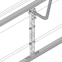 Operator bracket installation garage door panel