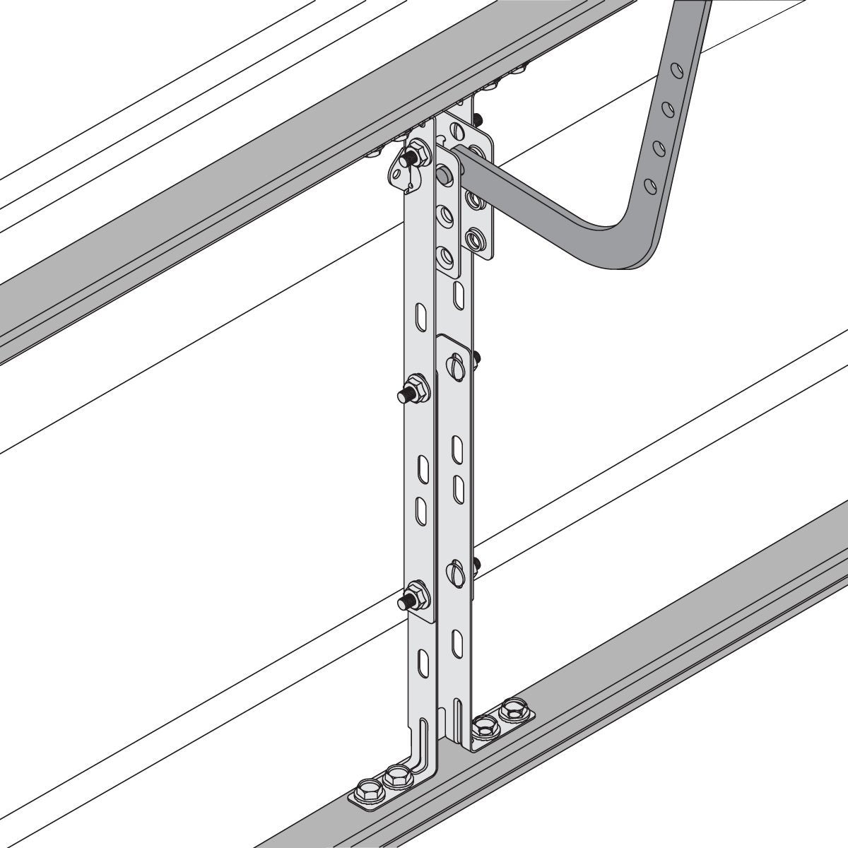 Operator bracket installation garage door panel