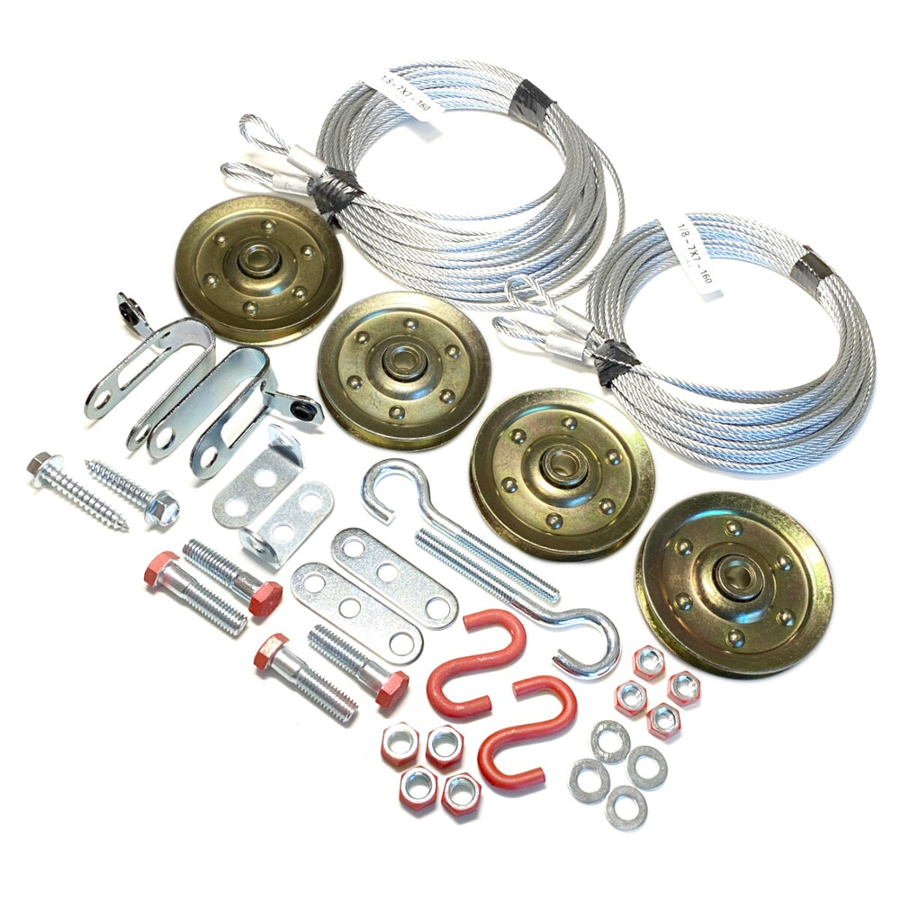 Extension Spring Lift Containment Hardware Kit for doors up to 200lbs