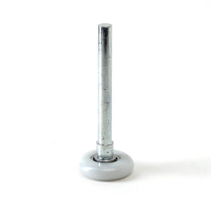 2" Nylon 11 Ball 4" Zinc Plated Stem Roller - White