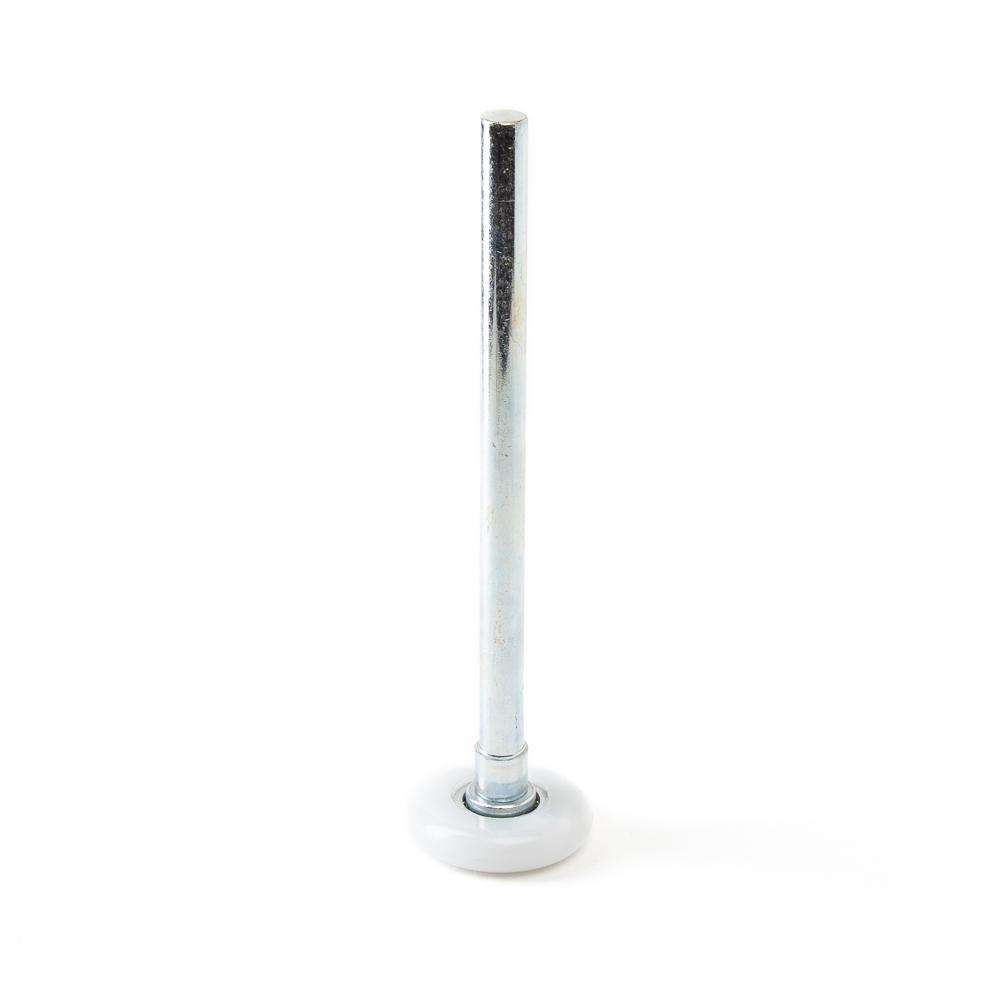 2" Nylon 11 Ball 7" Zinc Plated Stem Roller - White