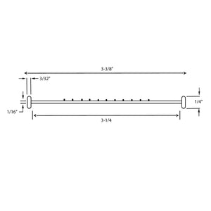 T Shaped 1/4" Weather Seal Garage Door Diagram