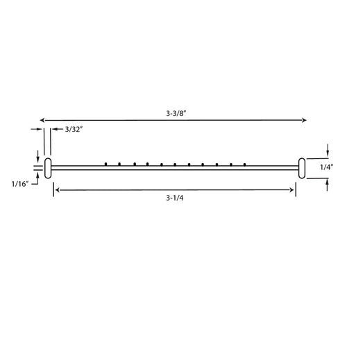 T Shaped 1/4" Weather Seal Garage Door Diagram