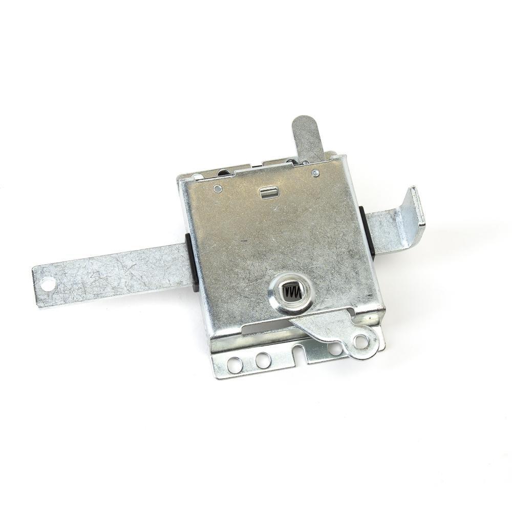Left hand garage door slide lock
