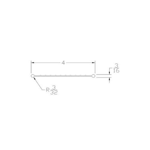 4" Wide Bead Garage Door Weather Strip