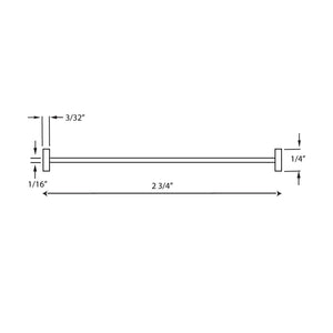 T Shaped 1/4" Weather Seal Garage Door Diagram