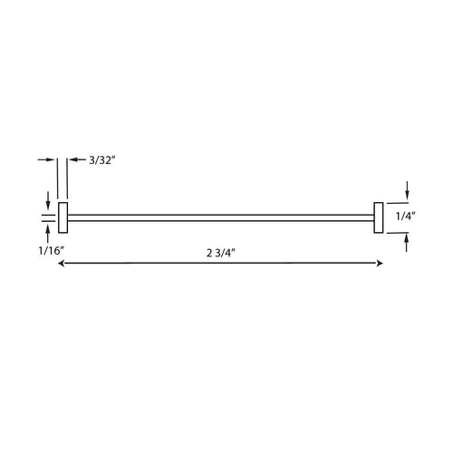 T Shaped 1/4" Weather Seal Garage Door Diagram